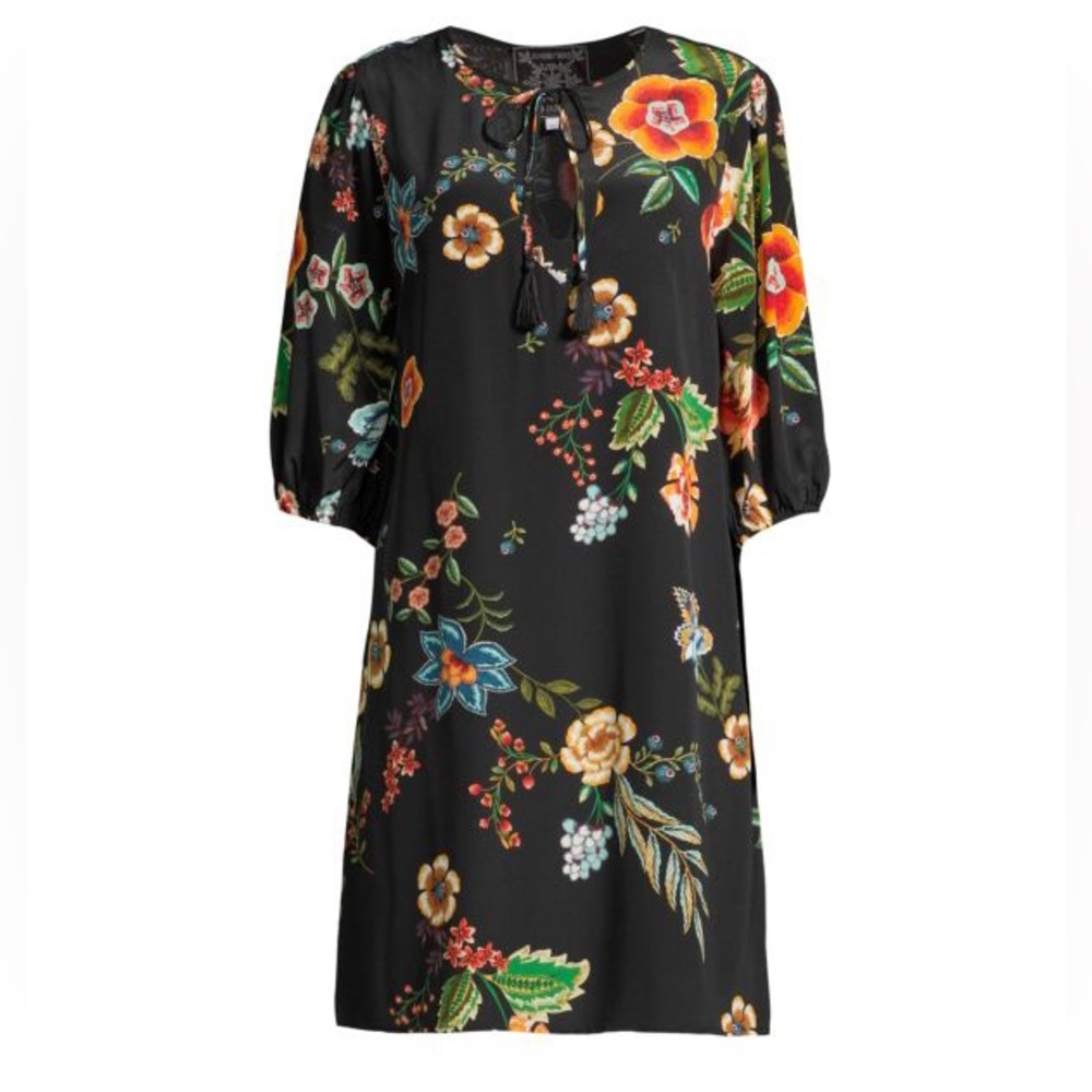 JOHNNY WAS Zorya Printed Floral Mini Dress Size L - Picture 2 of 16